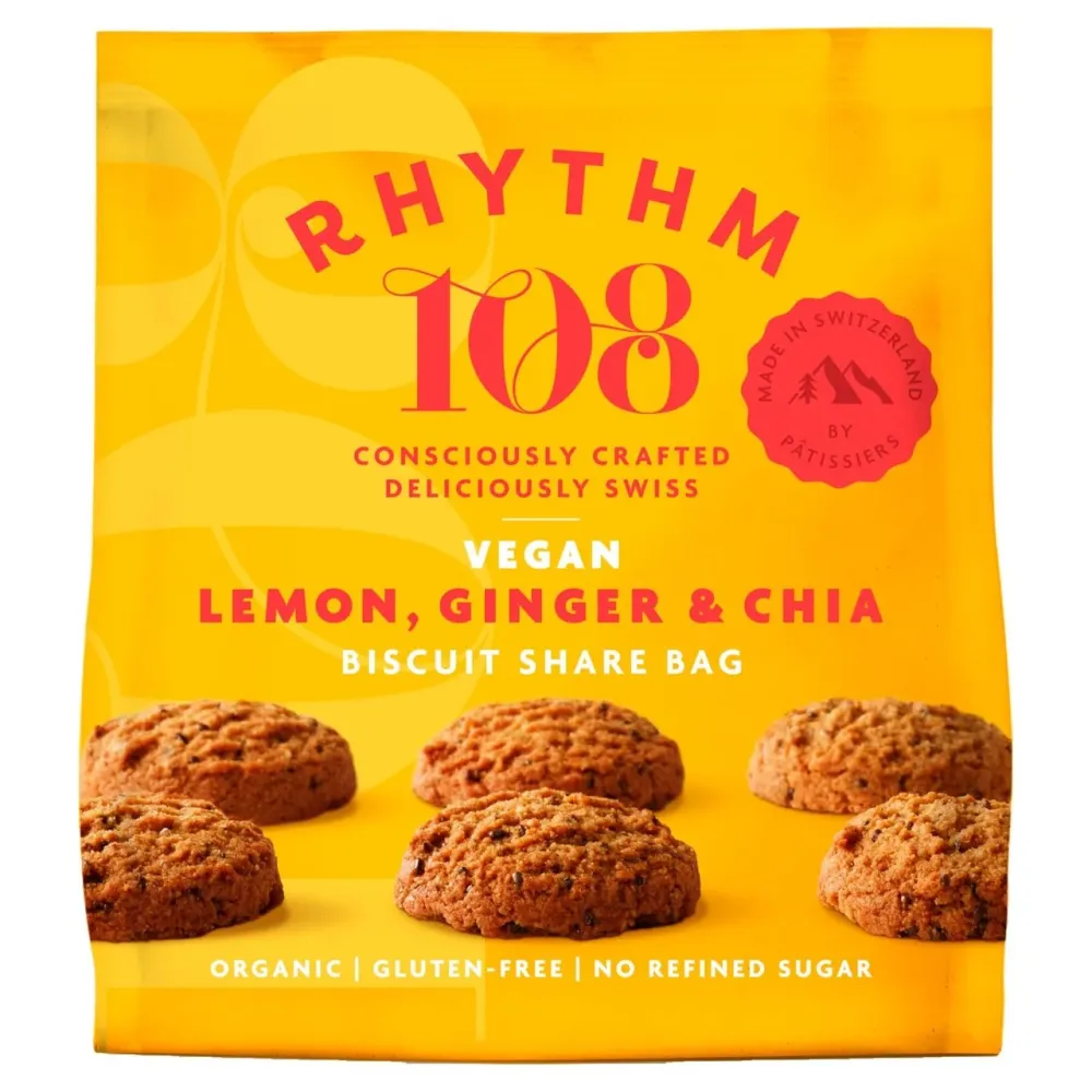 Rhythm108 Ooh La La Biscotti al tè Buscuit al limone e zenzero 135g