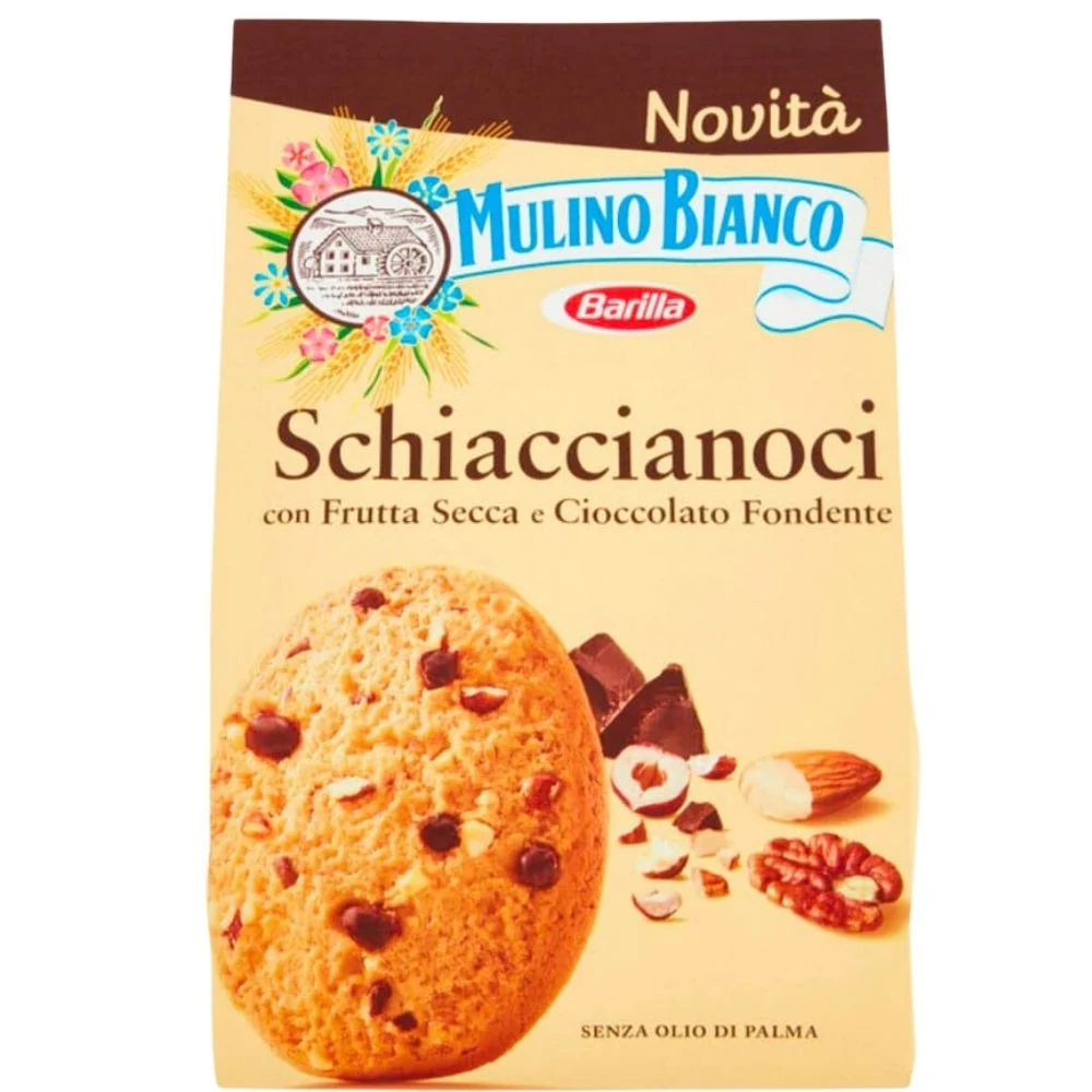 Schiaccianoci Mulino Bianco, biscotti noci e cioccolato da 300g