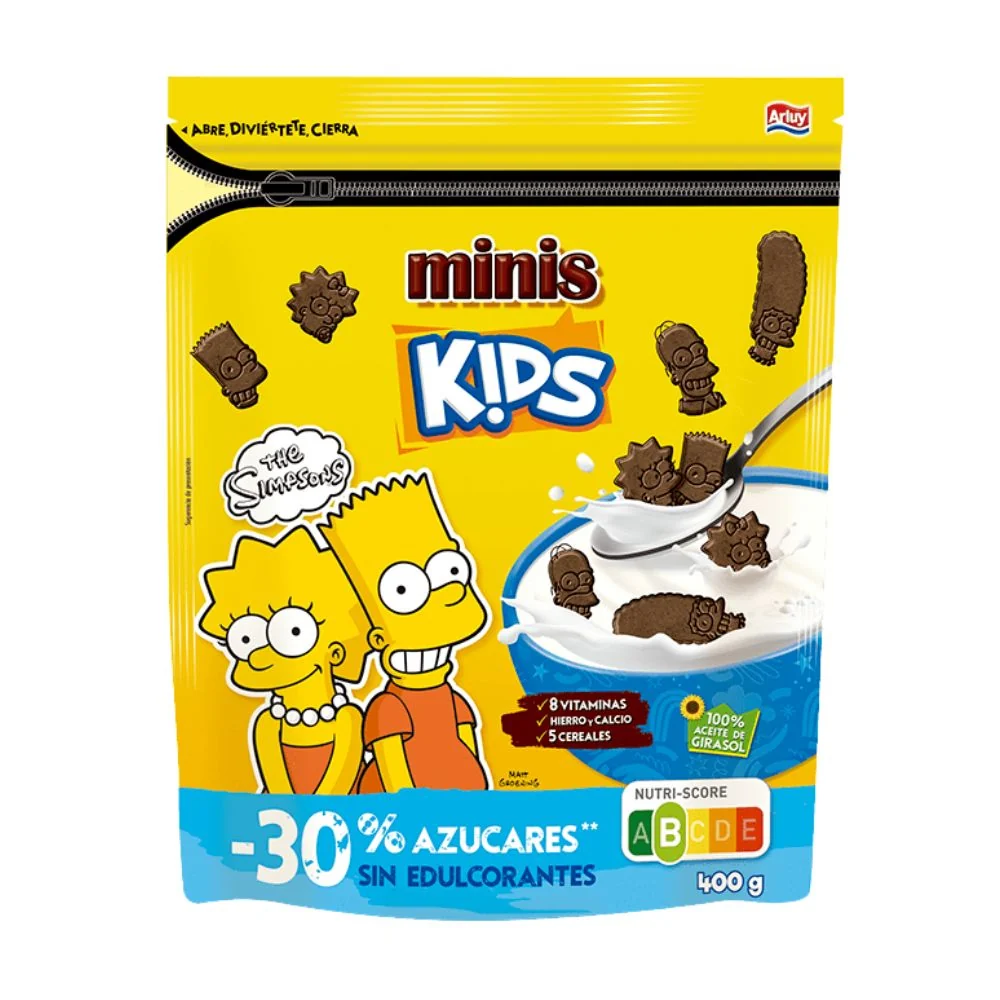 Simpsons Minis Kids Choco, biscotti al gusto di cioccolato da 400g