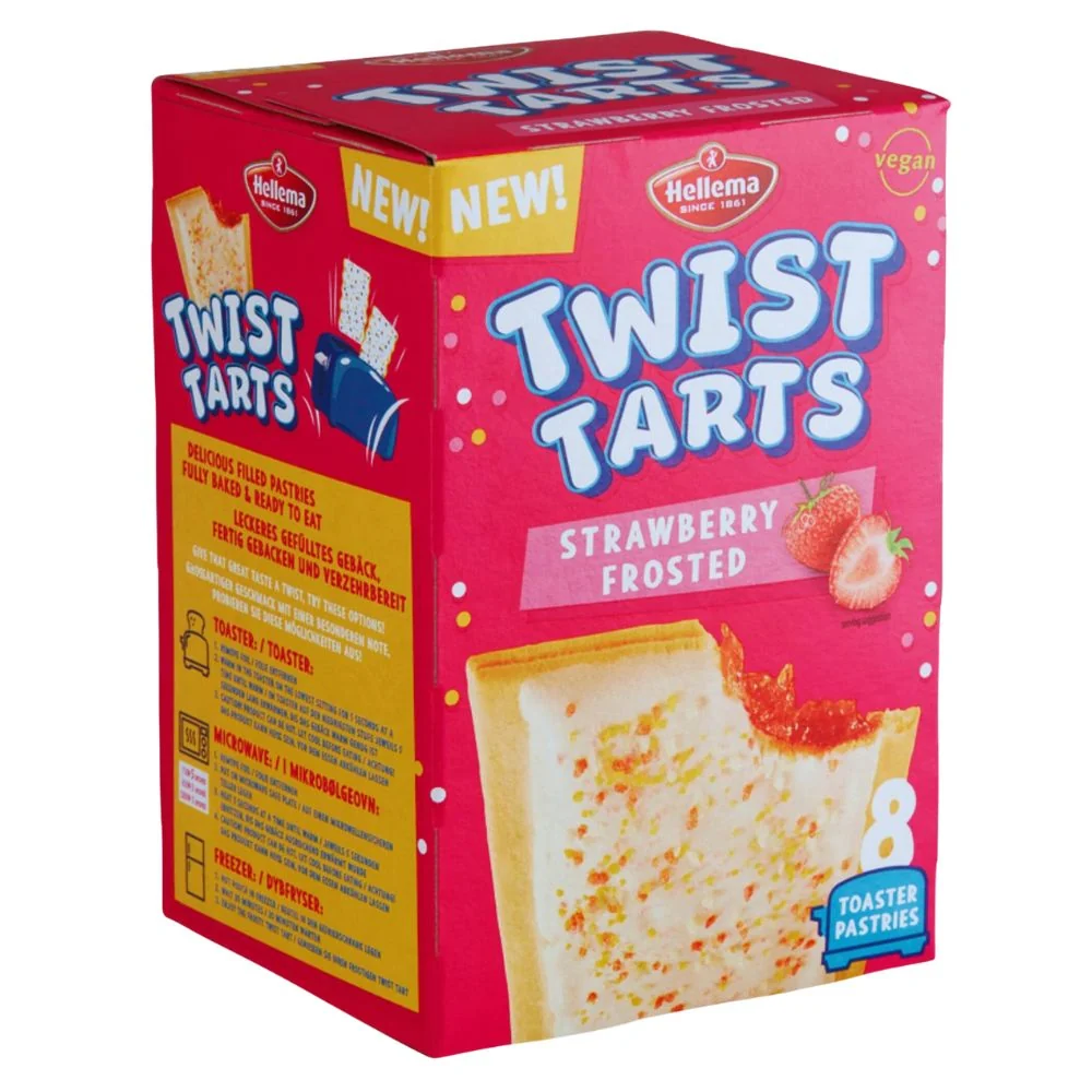 Twist Tarts Strawberry Frosted, biscotti ripieni di crema alla fragola da 280g
