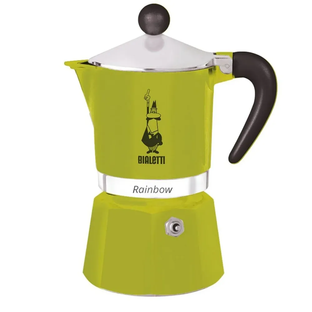 Caffettiera Italiana Bialetti Arcobaleno Vert Metallo Alluminio