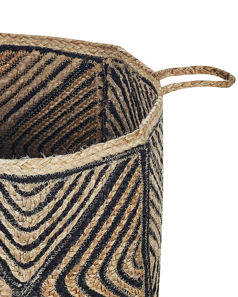 Cesta iuta naturale crema e nero 36 cm KOLHAPUR