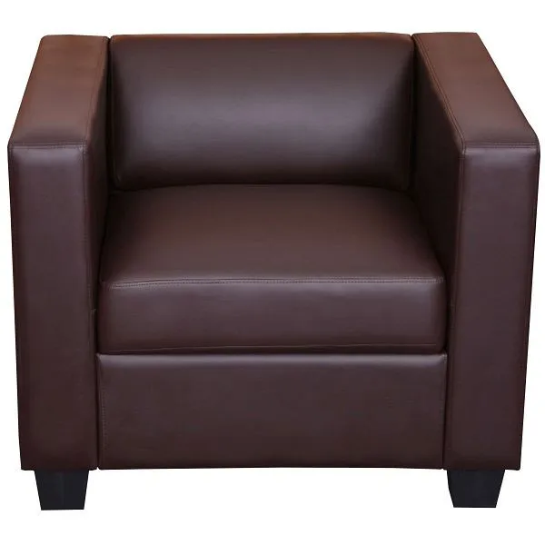 Mendler poltrona lounge chair Lille similpelle caffè 17386+17387