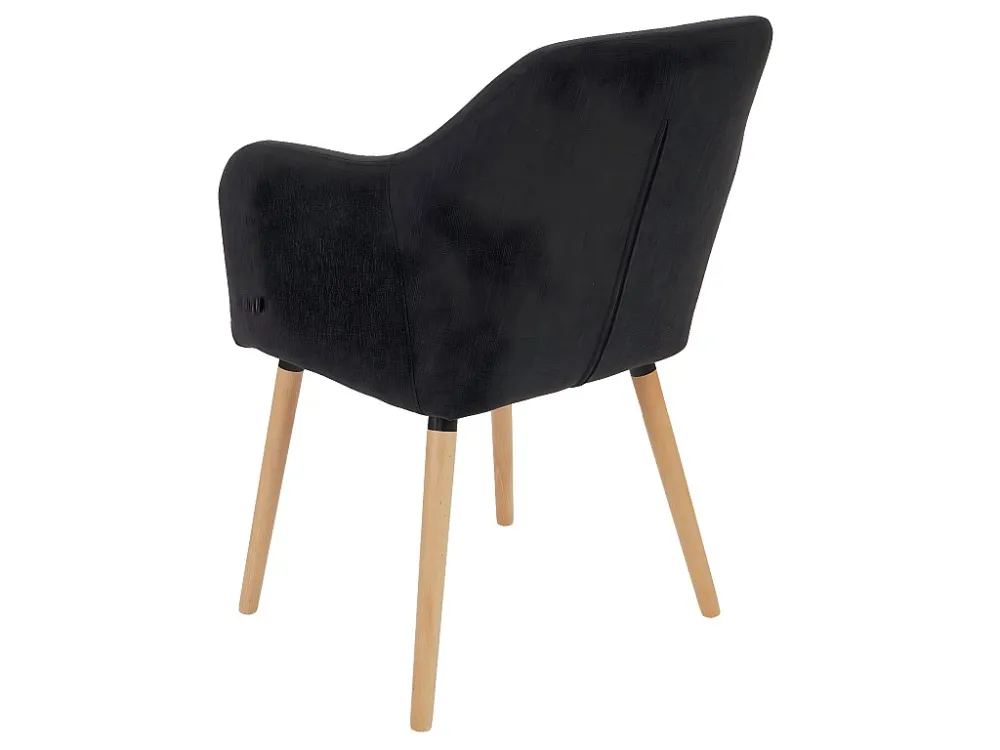 Serie Malmoe sedia sala da pranzo T381 legno massiccio ~ tessuto grigio tenebroso