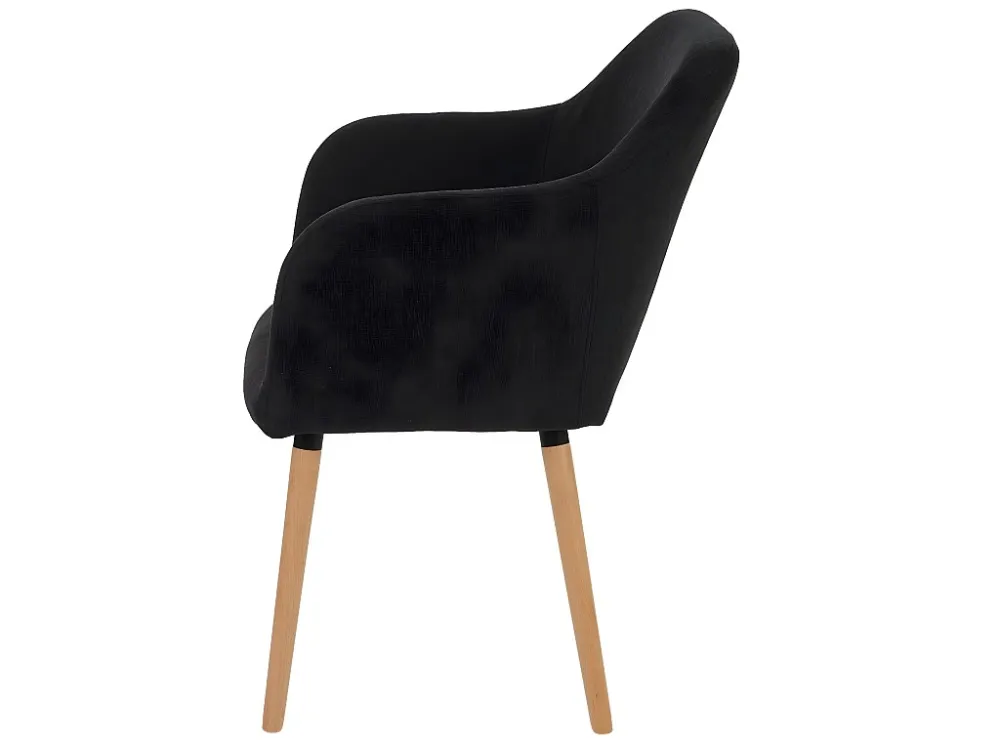 Serie Malmoe sedia sala da pranzo T381 legno massiccio ~ tessuto grigio tenebroso