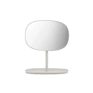 Specchio girevole su supporto acciaio color sabbia Flip Normann Copenhagen - 35cm