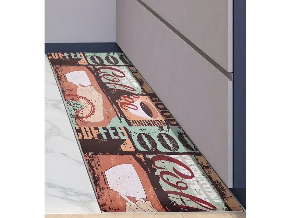 Tappeto Cucina| 65X300 CM| Composizione Vinile/Viscoelastico| Passatoie| Rimini