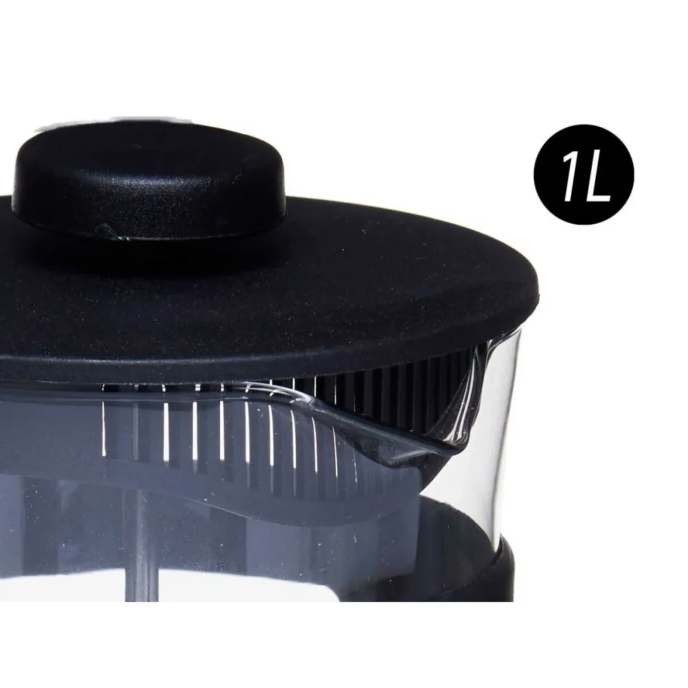 Teiera Kinvara Nero Trasparente 1 L 14 x 20 x 11 cm 14 x 20 x 10 cm 14 x 20 x 10,7 cm 12,5 x 19,5 x 10 cm Stantuffo