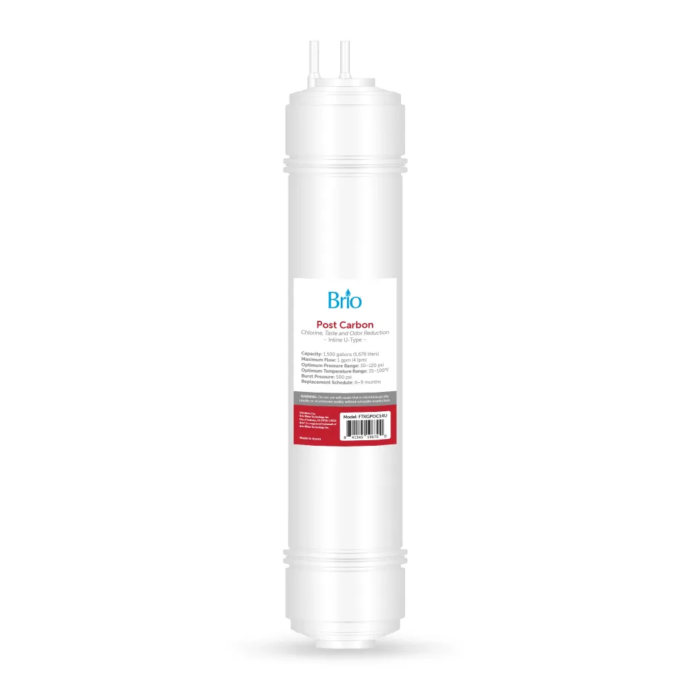 Brio 14" Post Carbonio Inline 1/4" U-Type Filter