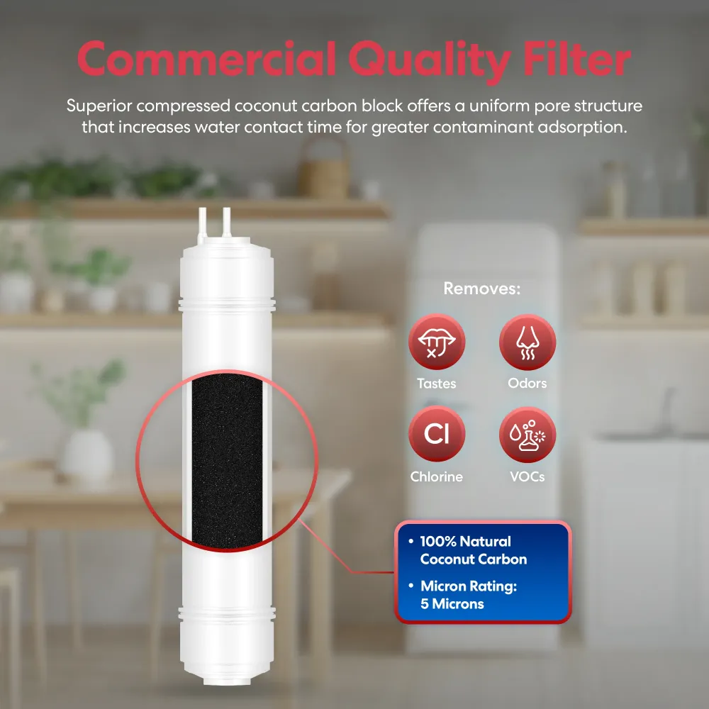 Brio 14" Post Carbonio Inline 1/4" U-Type Filter
