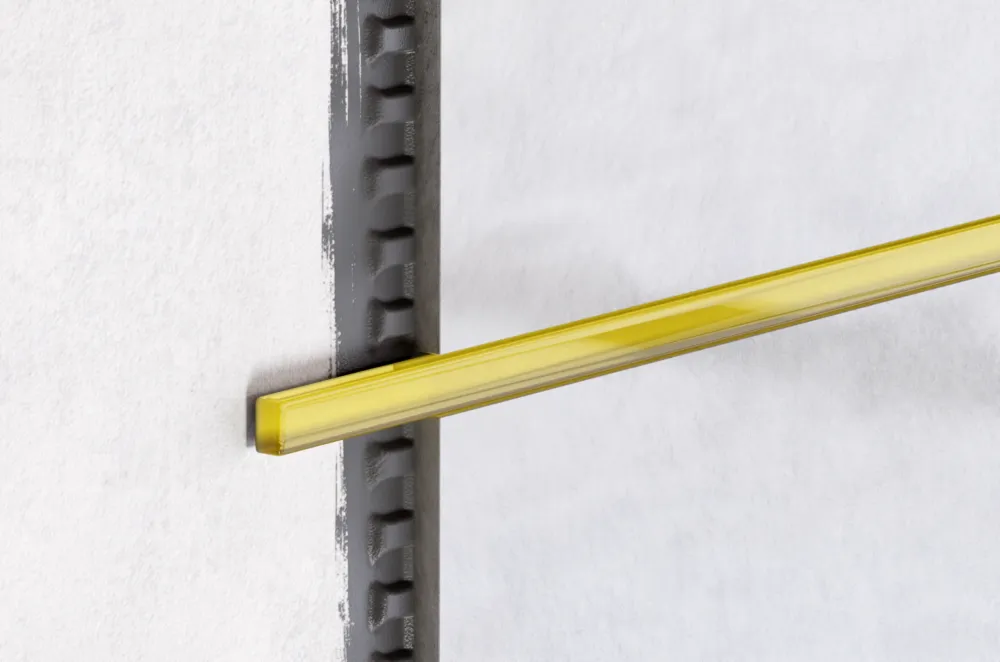 Decorative glass strip bathroom or kitchen giallo sole 1