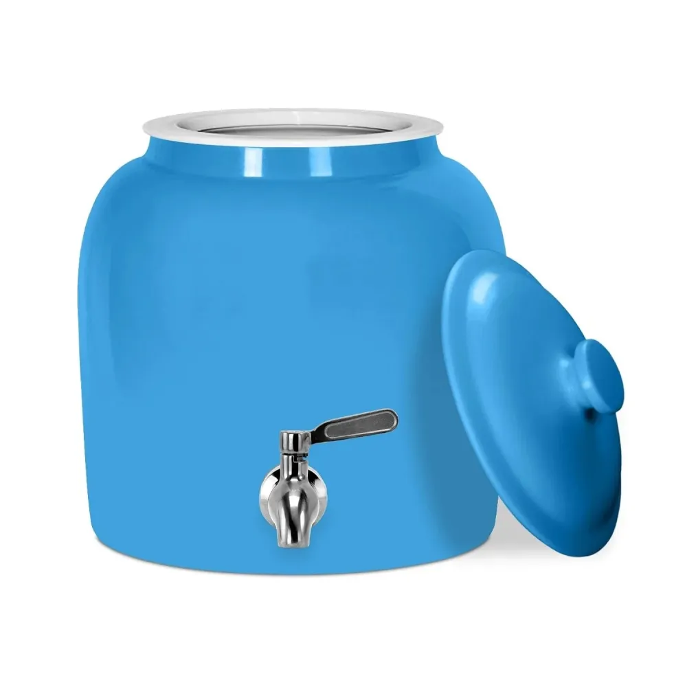 GEO Porcelain Ceramica Crock Water Dispenser - Baby Blue