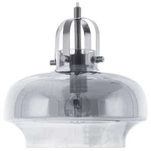 Glass Pendant Lamp Grey WILTZ