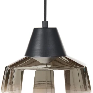 Glass Pendant Lamp Nero notte and Gold TALPARO