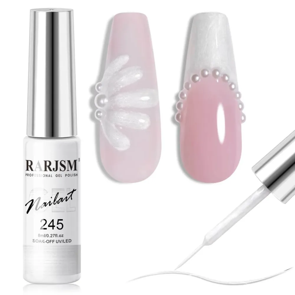 Sliver Pearlescent Nail Art Gel Liner Pearl gel nail polish 8ml #245
