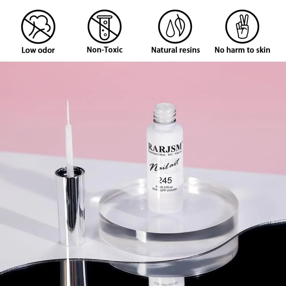 Sliver Pearlescent Nail Art Gel Liner Pearl gel nail polish 8ml #245