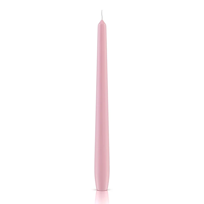 Candele coniche Rosa Ø23 mm. h250 mm. confezione da 12 pezzi