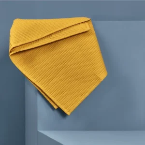 Coperta per bebè waffle piqué senape