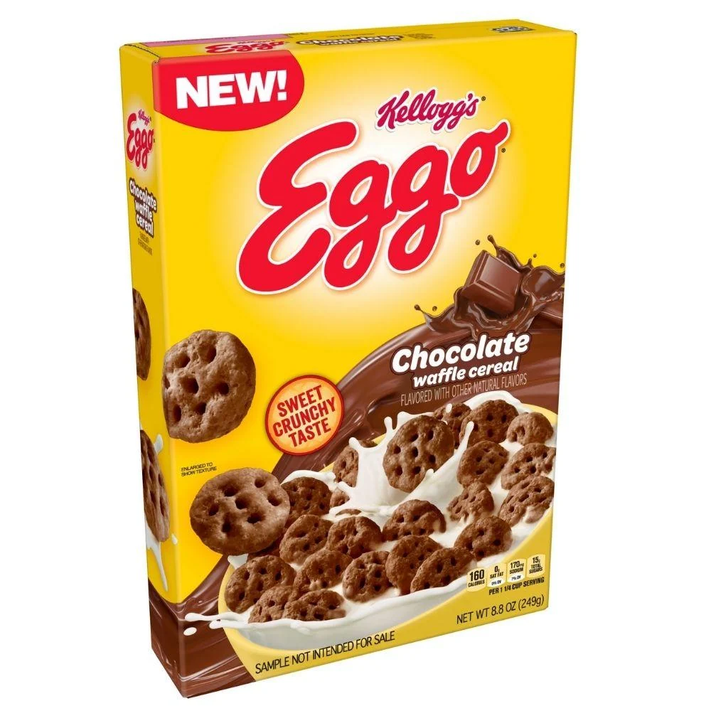 Kellogg's Eggo Chocolate Waffle, cereali al waffle al cioccolato da 249g