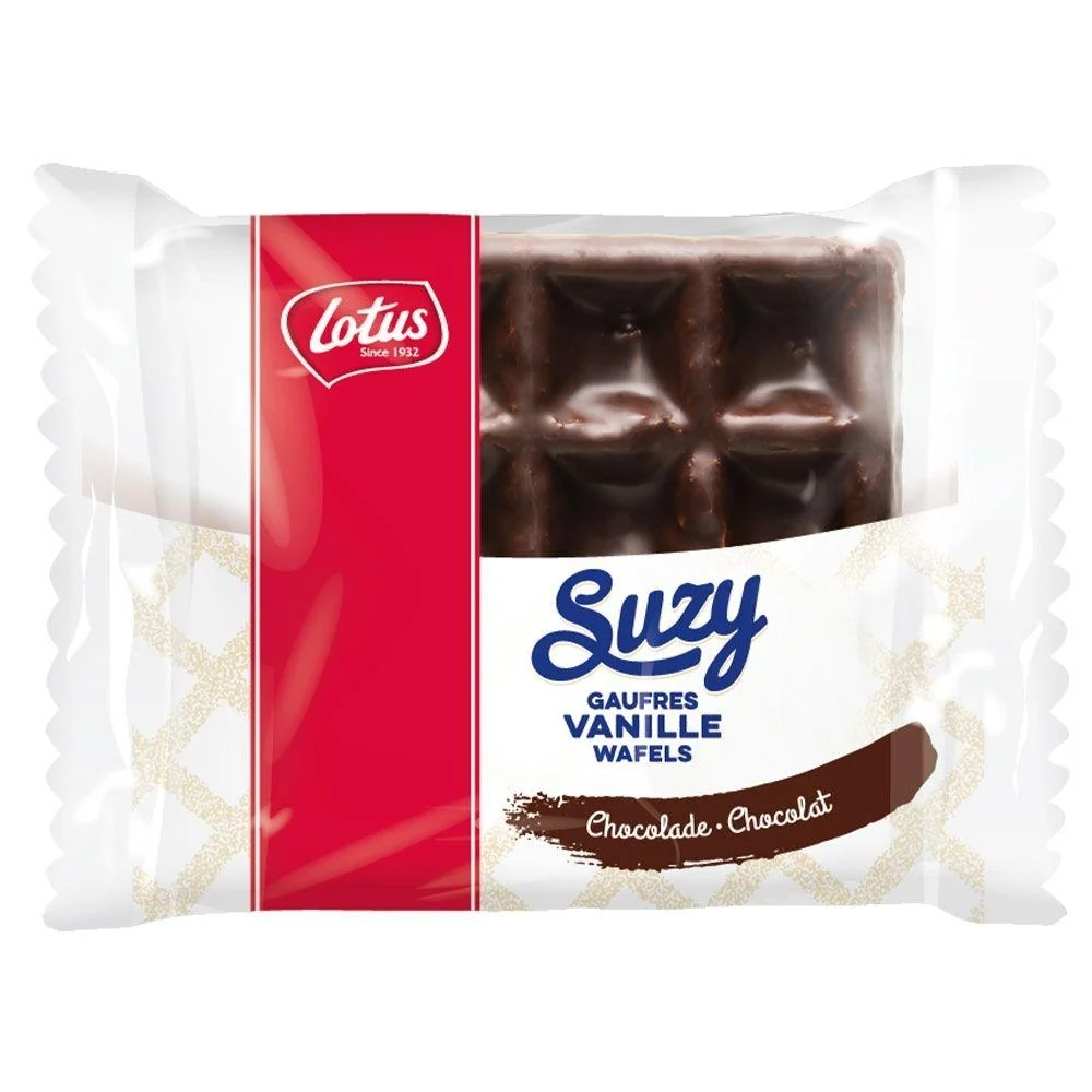 Lotus Suzy Chocolate, waffle alla vaniglia ricoperto di cioccolato da 37g