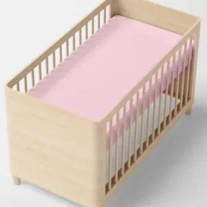 T&r 046 Lenzuola Lettino Con Angoli Cotone 60x130 Rosa