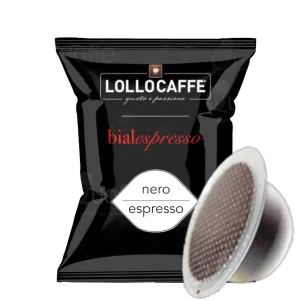 100 Capsule Lollo Caffè Miscela Nera Compatibili Bialetti