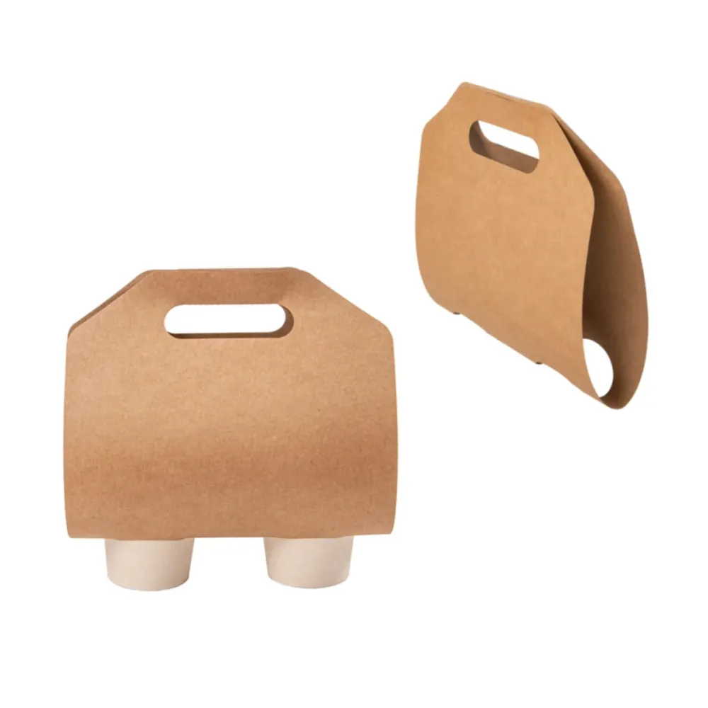 100 pz portabicchieri per due bicchieri cartoncino con maniglia € 0,226 Cad + Iva