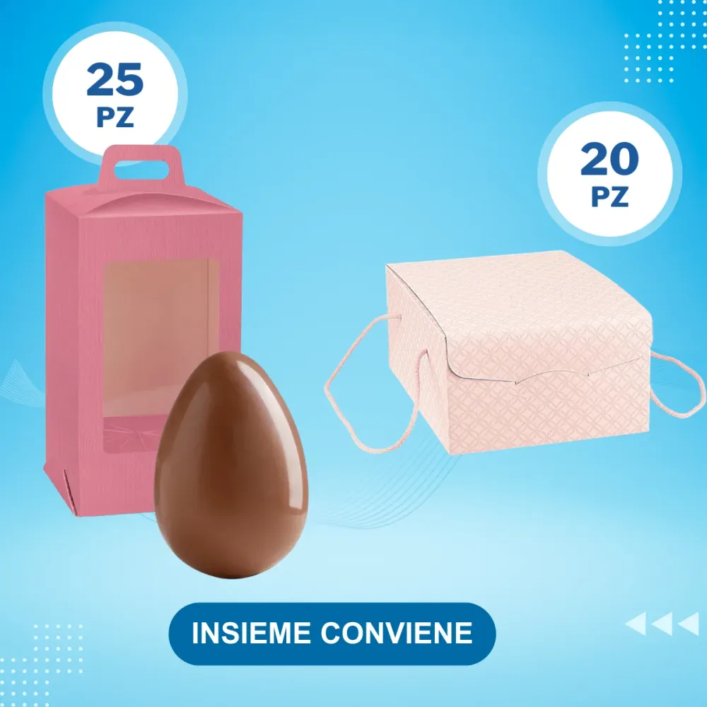 20pz Scatola porta colomba + 25pz Scatola portauova (Promokit)