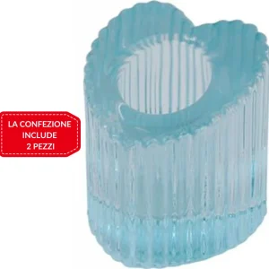 2pz Porta Candela Lanterna Cuore Bomboniera Matrimonio Decorazione Tea Light 5x5