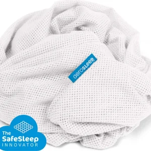 Aerosleep Lenzuolo Coprimaterasso per Lettino Bianco