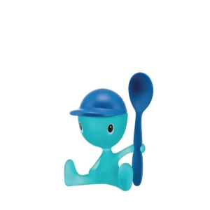 Alessi Portauovo Cico con Spargisale e Cucchiaino Azzurro