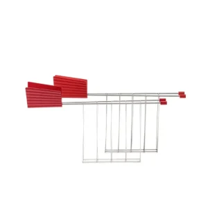 Alessi Set 2 Pezzi Pinze Tostapane Plissé Rosso