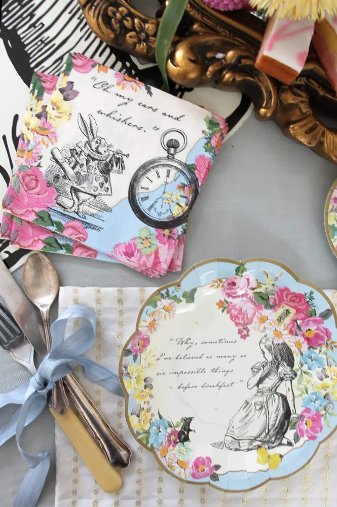 Alice nel Paese delle Meraviglie Tovaglioli da cocktail, confezione da 20 pezzi