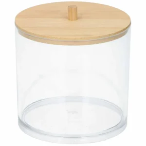 Alpina organizer per cosmetici polistirene e bamboo 10x9,7x9,7cm