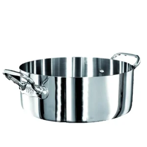 Aluinox Casseruola Bassa 1907 Cm.20 H.8 Lt.4 2 Maniglie
