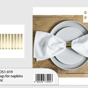 Anelli per tovaglioli colore oro 10pz