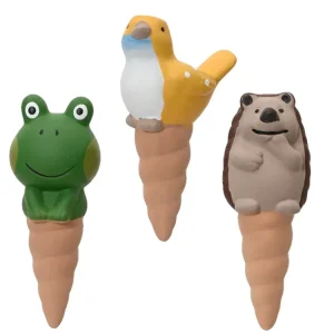 Animaletto picchetto da pianta per irrigazione terracotta diametro 8cm x altezza 17cm 3 design assortiti