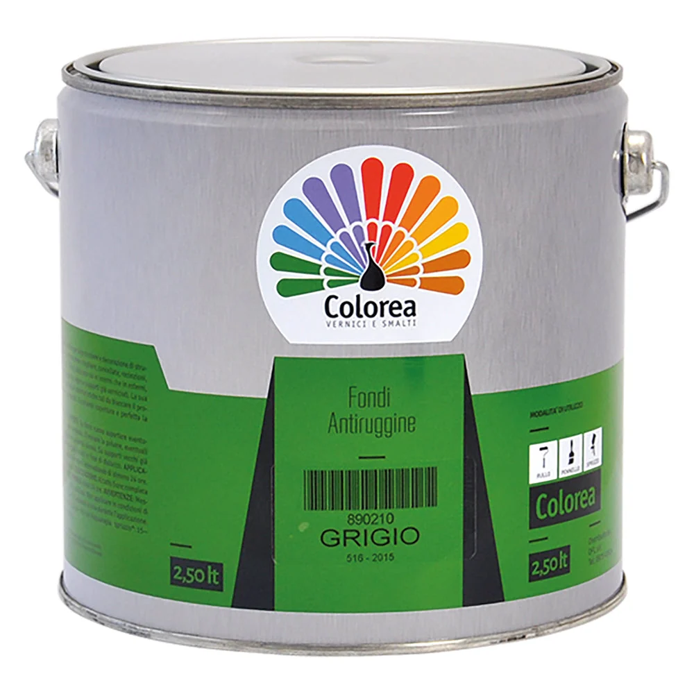 Antiruggine Sintetica 'Colorea' Lt. 2,5 Nero- 2 Pezzi - Colorea