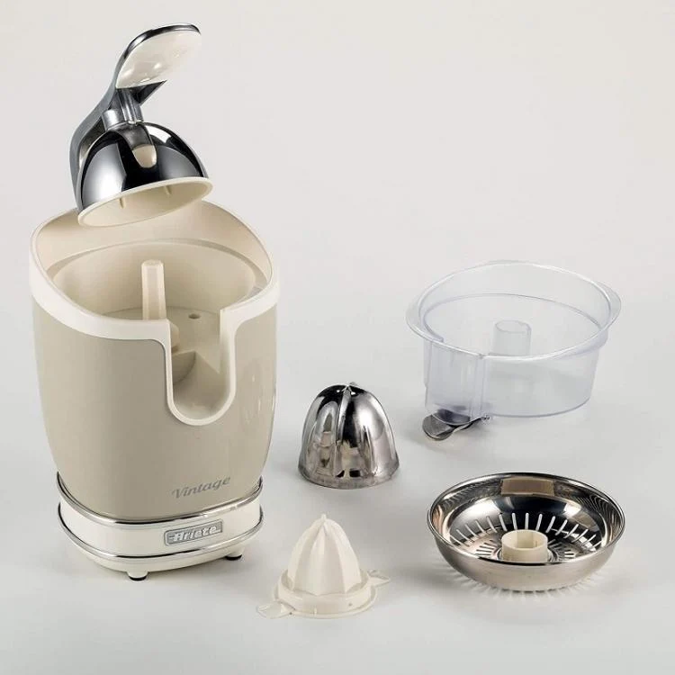 ARIETE SPREMIAGRUMI SILENZIOSO 0413 VINTAGE SALVAGOCCIA COCKTAIL 85W INOX BEIGE