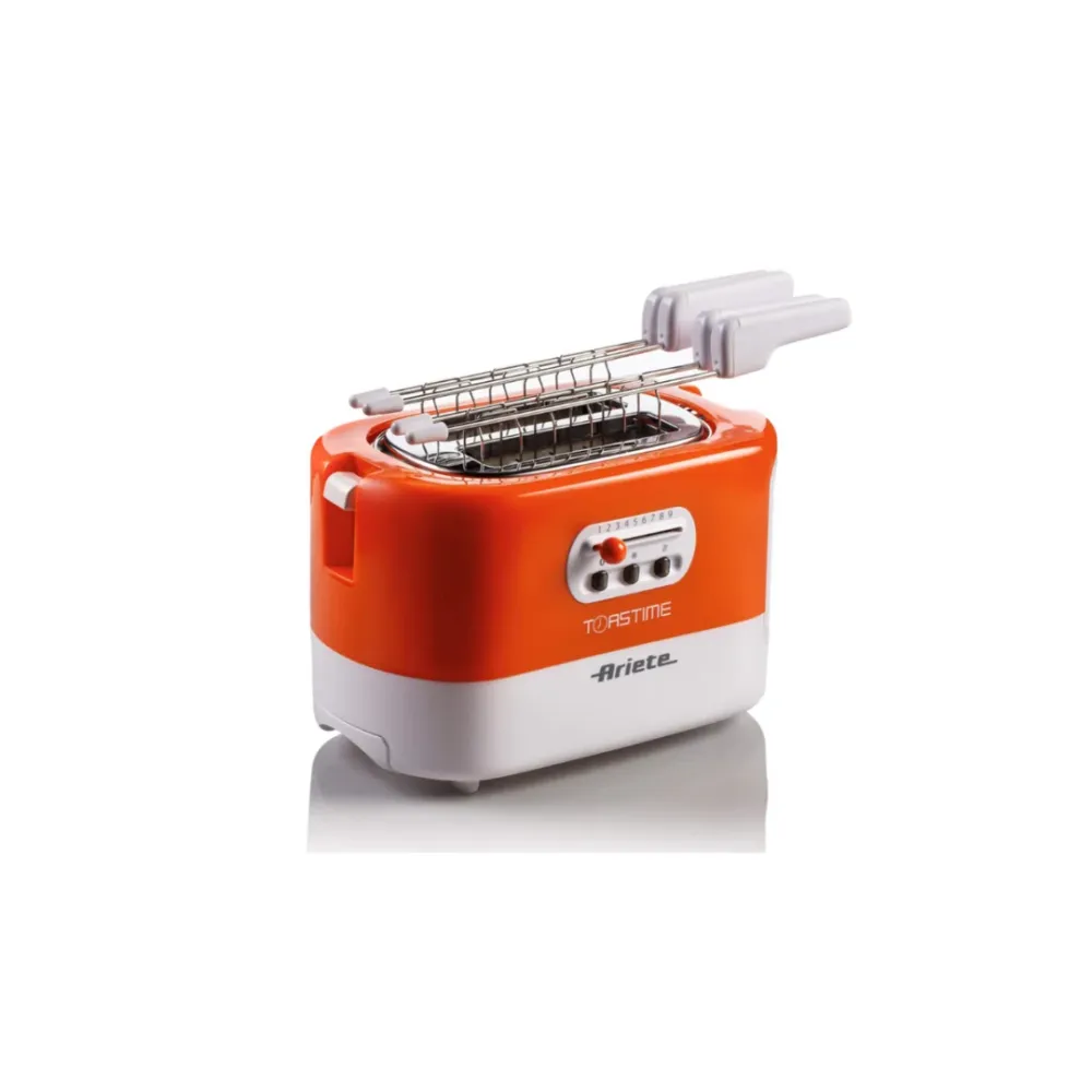 Ariete Tostapane Con Pinze Doppia Fessura, Toastime Mod.159/00 Arancione