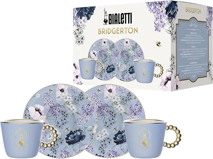 Bialetti - Bridgerton Set 2 Tazzine con Piattino