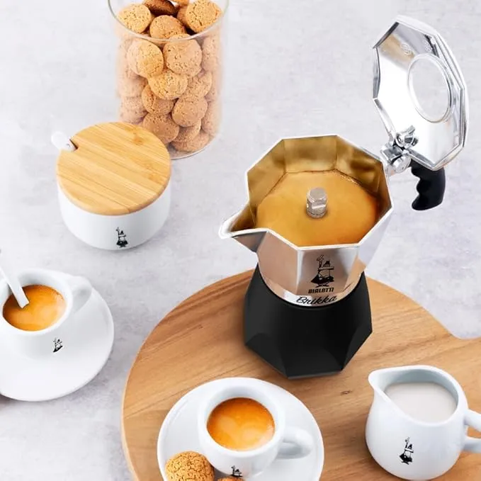 Bialetti - Brikka 2 Tazze con Foro sul Coperchio