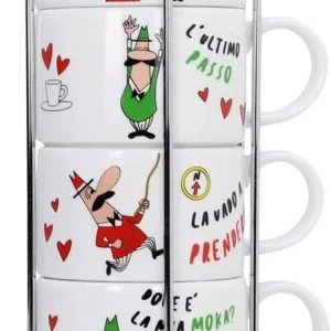 Bialetti - Tazze Cappuccino Impilabili Italia