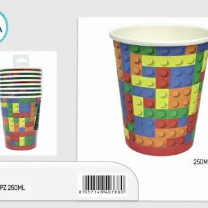 bicchieri block 250ml multicolore 8pz