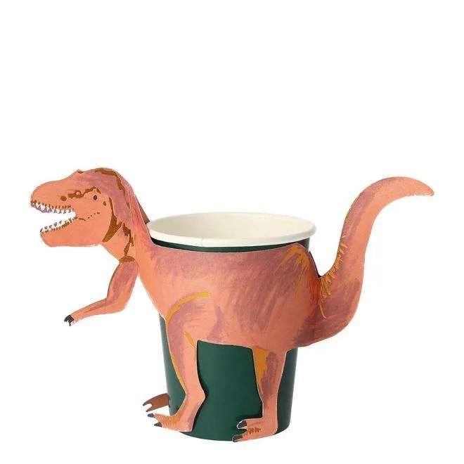 8 Bicchieri Con Custodia T-Rex