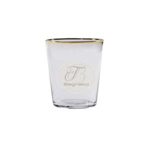 Bicchieri cristallo set 6 pezzi profilo oro Preziosa