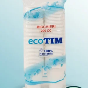 Bicchieri EcoTIM - 200 cc - 100% Riciclabili - Confezione da 96 Pezzi
