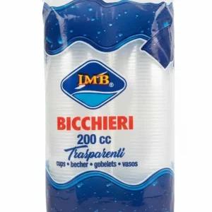 Bicchieri IMB Polipropilene (PP) 200cc | Confezione Risparmio | Trasparenti e Resistenti | Ideali per Feste, Eventi e Uso...