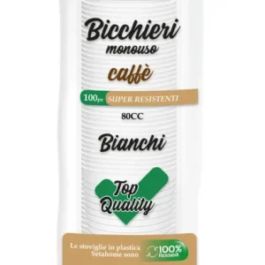 BICCHIERI MONOUSO CAFFE'' 80CC CF 100PZ