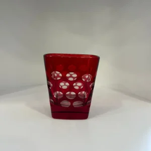 BICCHIERI ROSSO CON DECORAZIONE 6PZ